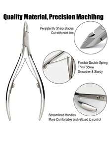 Brodark 1pc Stainless Steel Cuticle Nipper, Nail Care Tool For Removing Hangnails And Dead Skin - Dead Skin Scissors - View 2