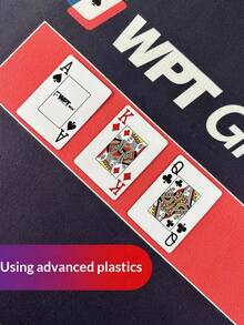 1副WPT德州扑克牌，专业扑克牌，大字体PVC材质，不褪色哑光表面，耐弯折变形，手感和视觉设计俱佳。 - 彩色 - 查看 4