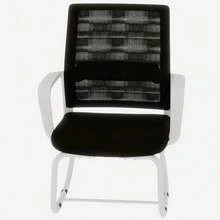 Minimalist Modern Office Chair – Metal Frame, Soft & Comfortable, Home & Office Use, Multiple Colors Available - Black and White - View 12