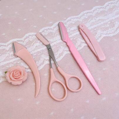 4pcs New Eyebrow Razor Set, Precision Blades, Eyebrow Trimmer Kit For Men & Women