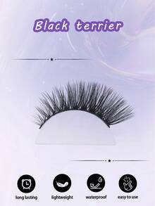 (20 Pairs,5 Styles) Large Volume Wholesale Luxurious Faux Mink Lashes Natural Look Wispy Fluffy Handmade Cat Eye False Lash Pack, False Eyelashes Set, Fake Lashes Strips, Makeup Fake Eyelashes Pack - Black - View 10
