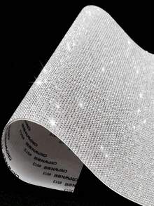 Shiny Glass Rhinestone Stickers - Suitable For DIY On Cars, Phones And Daily Items - Silver - View 2