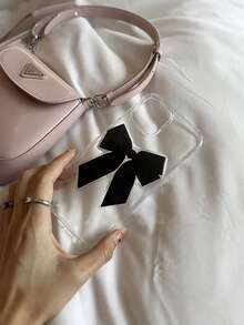 3D Bow Transparent Silicone Phone Case For IPhone 15 14 Pro Max 13 12 11 XR X XS 7 Plus SE 3, Anti-Drop Soft Clear Protective Cover - Multicolor - View 3