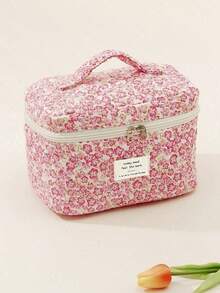 3pcs/1pc Printed Quilted Cosmetic Bag, Lightweight Travel Makeup Bag, Large Capacity Multi-Functional Cosmetic Organizer Pouch, Zipper Closure, For Women, Girls, Home, Travel, Holiday And School Use - Multicolor - View 13