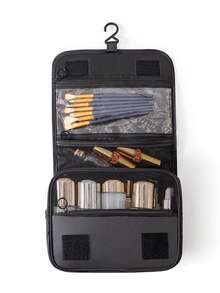 Bolsa de viagem multifuncional à prova d'água, bolsa de mão dupla para mulheres, nécessaire masculina, bolsa de viagem/bolsa para pendurar - Preto - Visão 7