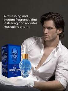 1瓶30毫升香水精油，畅销男士蓝色骷髅主题香水精油，清新优雅的香气，适合日常使用。 - 多樣化香型 - 查看 7