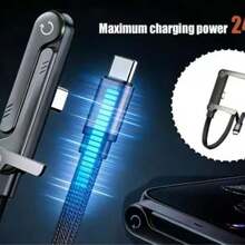 二合一 240W 快充线兼手机支架 – 可折叠设计，游戏、办公、旅行的理想之选，兼容 ，Type-C 接口，解放双手，轻松充电。 - 黑色 - 查看 8