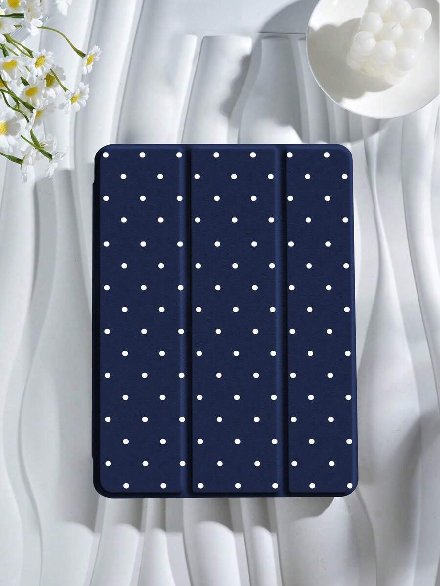 Polka Dot & Minimalist Pattern Tablet Protective Case, Compatible With 9.7/10.2/10.5/10.9/12.9/Pro 11 (10th Gen), Galaxy Tab S6 Lite 10.4", Kindle Paperwhite 12th Gen (2024), Kindle 11th Gen (2022), Offers Soft Shock-Proof Protection, Supports Smart Stand/Auto Wake/Sleep Function - 多色-5 - 查看 1