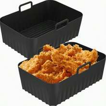 Reusable Non-Stick Silicone Air Fryer Liner Tray, Suitable For Pans, Ovens, Air Fryers And Outdoor Cooking, Easy To Clean Tray (Mini Cake Mold) - Multicolor - View 12