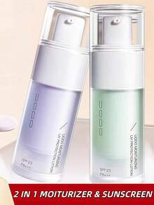 Uodo SPF 23 面部保湿霜，适合敏感肌肤，广谱防晒，无香型 - 不会在任何肤色上留下泛白痕迹，滋养保湿屏障 - 蕴含神经酰胺 - 綠色[修飾泛紅 適合泛紅肌膚] - 查看 1