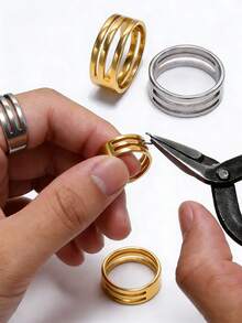 1/5/10/20/50/100个开口圈钳工具，用于闭合开口圈，珠宝制作开口圈开启器，DIY珠宝制作用品 - 銀色 - 查看 1