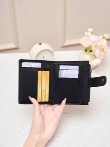 Simple Short Wallet Waterproof PU Leather Card Holder Small Coin Purse - Multicolor - View 5