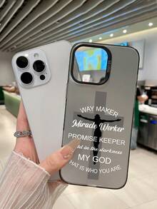1个“开路者，奇迹创造者”基督教语录PC硬底透明软边高端耐用全包硬壳手机壳，带镜头保护设计，励志十字架图案手机壳，兼容和Galaxy手机壳，适用于11、17 Pro Max、15、Galaxy - 灰色 - 查看 2