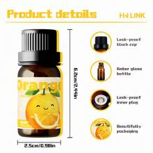 HWLINK 10ml Orange Essential Oil, Fruit Fragrance Oil, Fresh Air, Suitable For Humidifier/Diffuser, Candle Making, Holiday Gift - Orange - View 4
