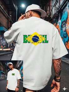 Unisex 2026 Brazil World Cup T-Shirt | Brazilian Flag Shirt, Brasilcore Streetwear, Premium Fan Shirt - 白色 - 查看 3
