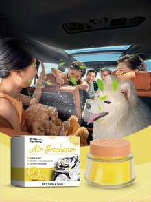 RAYHONG 空气清新剂，柠檬香型固体汽车香氛蜡，汽车清新膏，汽车空气清新膏，家居清新膏，家居空气清新剂，消除各种异味 - 60g - 查看 5