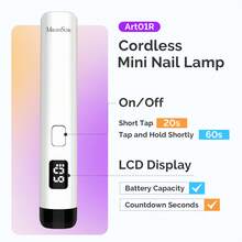 Handheld UV Light For Gel Nails, Mini Portable Cordless Nail Lamp With LCD Display, Eye-Protective Cover, Flash Curing For Glue White - White - View 4