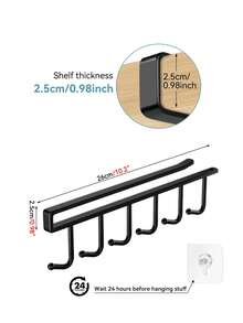 Heavy Duty Carbon Steel Cup Lid & Cup Holder, Space-Saving Cabinet Hanging Hook Paper Towel Rack Coffee Cup Hook, Multifunctional Kitchen Storage Organizer - Multicolor - View 15