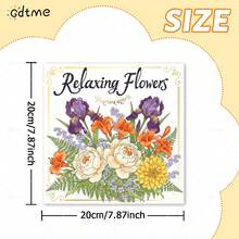 GDTME Relax con i fiori: Libro da colorare per adulti e bambini con motivi semplici e audaci, libro da pittura delizioso, regalo perfetto per Pasqua, Ramadan, San Valentino, feste di Natale, Ognissanti e compleanni - Colorazione di bellissime scene floreali per il relax: adatto per amici che amano colorare e per il ritorno a scuola (spazio di colorazione confortevole) - Bellissimo - Visualizzare 6