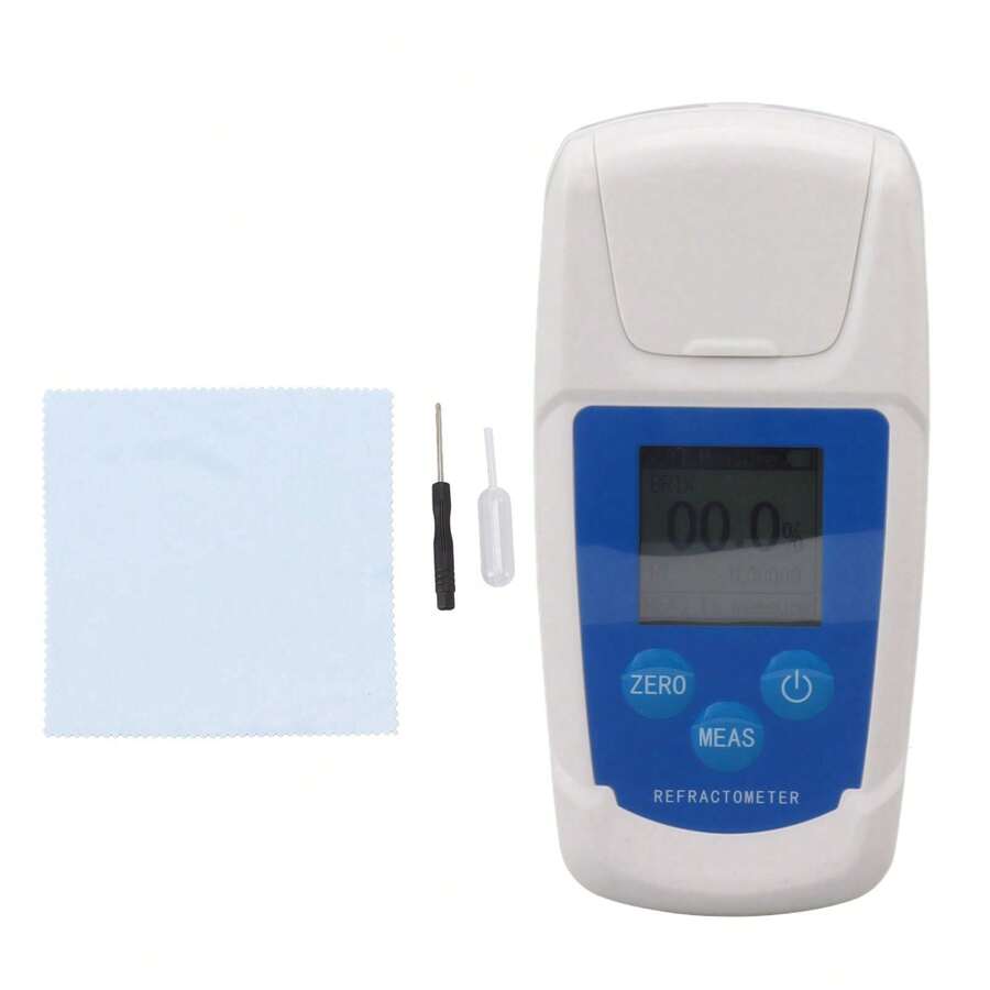 0‑55% Digital Refractometer High Accuracy Sugar Tester Meter for Beverage Drinks Sugar Content Measuring - Azul - Ver 1