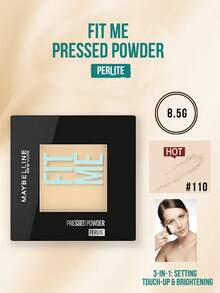 Maybelline FIT ME 珍珠蜜粉饼 #110 哑光高光 - 白皙肤色 8.5克/0.3盎司 - 畅销三合一定妆、补妆、提亮妆容产品,25微米超细粉末,打造无瑕哑光妆效,轻扫即可遮盖毛孔,呈现哑光效果。光泽外层蕴含珍珠岩成分,搭配水滴形乳胶粉扑,实现360°无瑕上妆。轻盈不油腻、不卡粉、不泛灰,三步轻松打造白皙自然的提亮和日常定妆妆容。 - 美寶蓮FITME粉餅110 - 查看 2