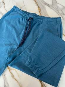 Men's Plus Size Jogger Sweatpants In Flannel Fabric With Pocket | Warm, Plus Size Men's Pants - KELUAR - View 8
