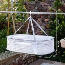 Foldable Drying Rack With Windproof And Insect-Proof Net Cover, Heavy Duty Collapsible Clothes Drying Rack With Zipper Closure, Space-Saving Mesh Drying Rack With Handle, Suitable For Herbs, Vegetables, Fish And Fruits, Applicable For Home, Camping And Gatherings, Easy To Clean Fabric Structure - Multicolor - View 13
