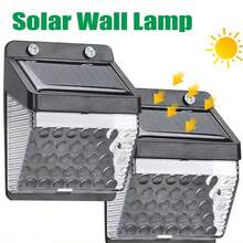 2个升级版太阳能LED壁灯 - 自动开关、防水、户外花园灯、电池寿命长、照明效果优雅 - 彩色 - 查看 2