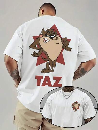 Warner Bros ¡Una prenda informal, divertida y animada! La camiseta "Demonio de Tasmania" aporta alegría y diversión a tu ropa informal. Con estampado a doble cara, es cómoda y casual, ideal para el verano, ideal para deportes y actividades al aire libre.