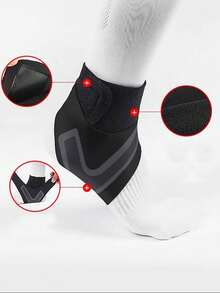 Sports Ankle Brace For Men & Women, Ankle Joint Support Protector, Ankle Sprain Prevention And Recovery, Suitable For Basketball, Running - Black - View 4
