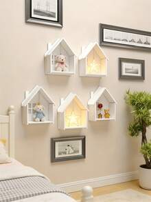 壁挂式多功能储物架 - 安装简便，适用于婴儿房、儿童房、客厅、卧室等空间，方便收纳整理。 - 彩色 - 查看 5