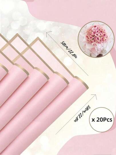 MEHELANY 20/10/5/1 Sheets Floral Wrapping Paper - Waterproof Bouquet Packaging Paper Suitable For DIY Crafts, Flower Shop Supplies, Wedding/Birthday Gift Wrapping, Floral DIY, Mother's Day, Birthday, Wedding, Graduation And Anniversary