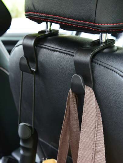 2/4pcs Car Seat Headrest Hanger Hooks, Hidden Car Seat Back Hooks, Multi-Functional Car Interior Storage Hooks, Plastic Car Hooks, Headrest Hanger, Car Seat Storage Hooks, Backseat Hooks, Headrest Hanger Rack