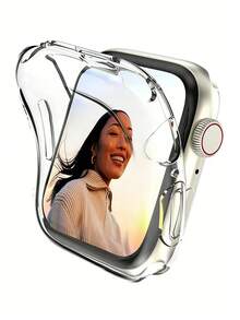 Apple Watch 10th Gen Transparent PC Protective Case, Shock-Proof Hollow-Out Cover For Apple Watch Series 8/Ultra/Series 7/Series 11, 42mm/46mm - Transparent+Glass-film - View 18