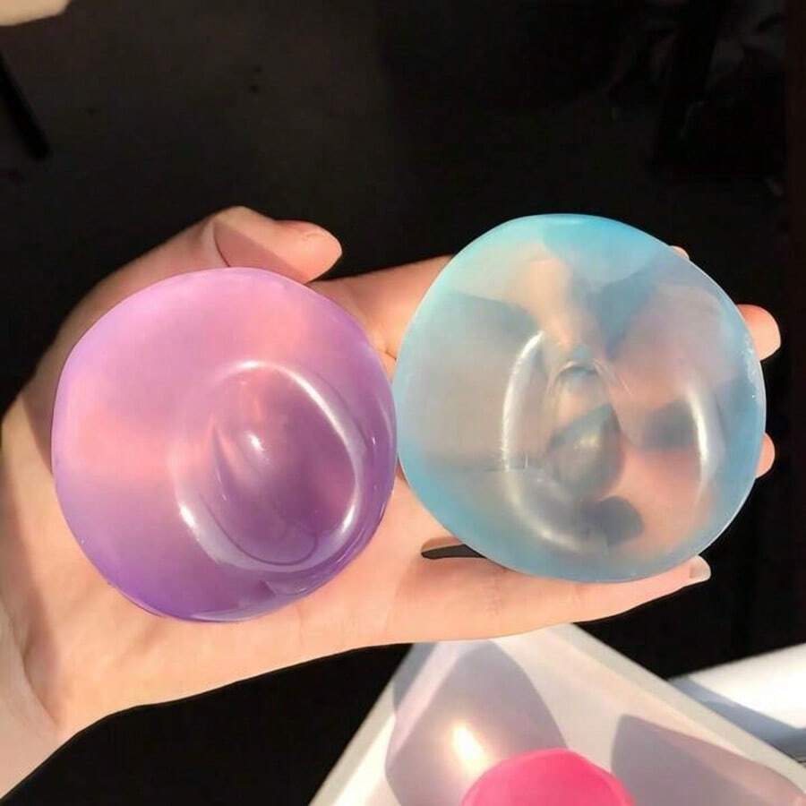 1个可塑形慢回弹椰子油手工挤压球，缓解焦虑玩具，玩具，手部压力缓解玩具，复活节玩具，挤压玩具，减压玩具，焦虑与放松，派对礼物，礼品袋填充物，生日礼物，毛绒挤压玩具 - 彩色 - 查看 1