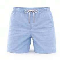 1 Summer Spring Spring / Summer / Autumn Spring / Summer Regular Fit Eyelet Drawstring Beach For Going Out Weekend Casual Holiday Father's Day Valentine's Day Christmas - Baby Blue - View 2