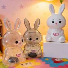 1pc Rabbit Shaped Funny Piggy Bank, Cute Animal Cartoon Coin Bank Suitable For Living Room, Bedroom, Study, Home Decor, Easter, Birthday, Holiday Party, Back To School Gift - Rabbit Piggy Bank - View 6