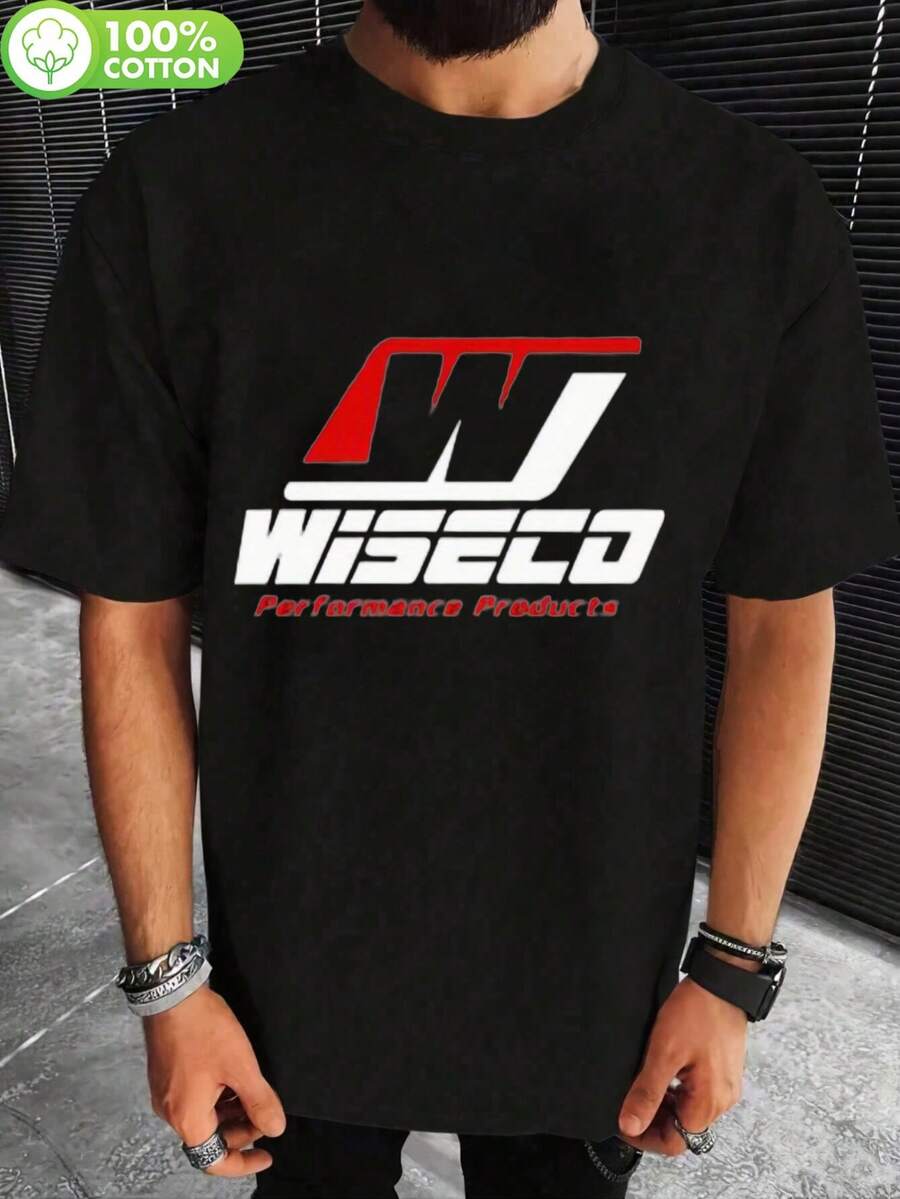 Camiseta Gráfica Vintage de Algodón 100% para Hombre, Talla Grande - Corte Holgado, Estilo Casual con Letras Rojas Intensas y Blancas. Tela transpirable de 180 g/m² para senderismo. Ropa informal para exteriores - Negro - Ver 1