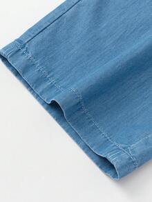 Balabala Girls Straight Leg Jeans, Lightweight Denim, Big Tween Girl Summer Long Pants 2026 - Denim Medium Blue - View 6