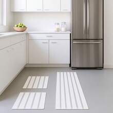 3-Piece Set Of 100% Cotton Kitchen Rugs – Mandacaru With Runner - Grey - View 5