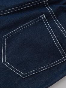 Balabala 男童弯腿牛仔裤，轻薄牛仔面料，夏季长裤 2026 - 牛仔深藍 - 查看 5