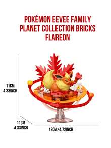 Wonderful Bricks Cute Creature Family Series Building Block Figurine, Brown & White Creature With Large Pointed Ears, Planet Themed 3D Landscape Display Model, DIY Assembly Brick Set, Collectible Desk Decoration, Stress Relief Fidget Toy, Ideal For Anime Fans, Brick Collectors, Teens And Adults, Perfect Birthday Or Holiday Gift - Multicolor - View 20
