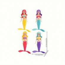 4pcs Rotating Mermaid Diving Toy Set - Freely Rotates Underwater And On The Surface, Perfect For Party Favors, Desk Decor, Summer Pool And Beach Play, Suitable For Birthday, New Year, Valentine's Day, Easter, Children's Day, Back To School, Halloween, Thanksgiving And Christmas Gifts - Multicolor - View 11