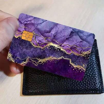 各式彩色银行卡装饰贴纸，趣味恶作剧VIP银行卡彩绘，2025新款信用卡/借记卡虚拟会员卡装饰贴纸，创意闪光质感精美贴纸