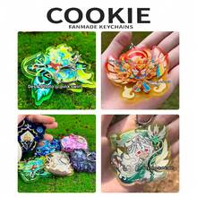 Biscuit Run, Biscuit Kingdom Acrylic Keychain, Cartoon Pattern, Car Key Chain Pendant, Key Chain, Key Ring, Bag Charm, Special Gift For Friends - Multicolor - View 6