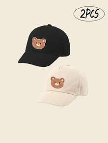 1/2顶新生儿熊猫棒球帽，婴幼儿男女童遮阳帽，适合户外日常佩戴，防紫外线 - 彩色 - 查看 15