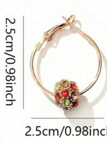 Women's 1 Pair Fashion Rhinestone Alloy Earrings Daily Wear Jewelry - Nhiều màu - Xem 3