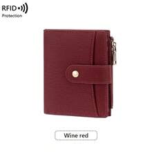 Simple Short Wallet Waterproof PU Leather Card Holder Small Coin Purse - Multicolor - View 14