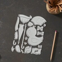 1pc Duck Shaped Paper Cutting Mold - Suitable For Paper Craft, Card Making, Scrapbooking Decoration, Metal Construction - Multicolor - View 8