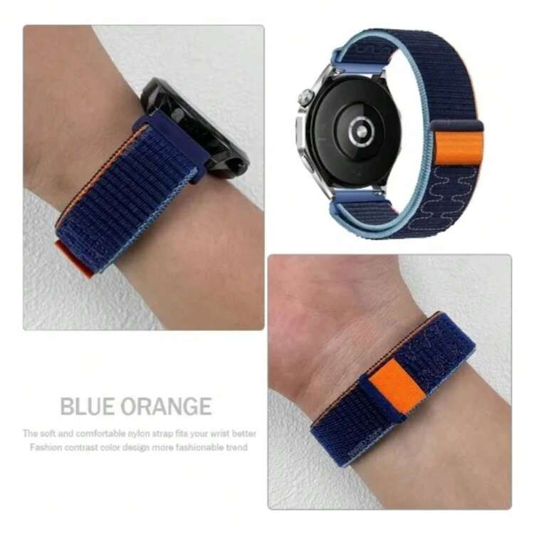 SMART WATCH MX Correa Nylon 22mm Para Huaweii Watch Gt6/gt5/gt4/gt3 - Rojo - Añade 3